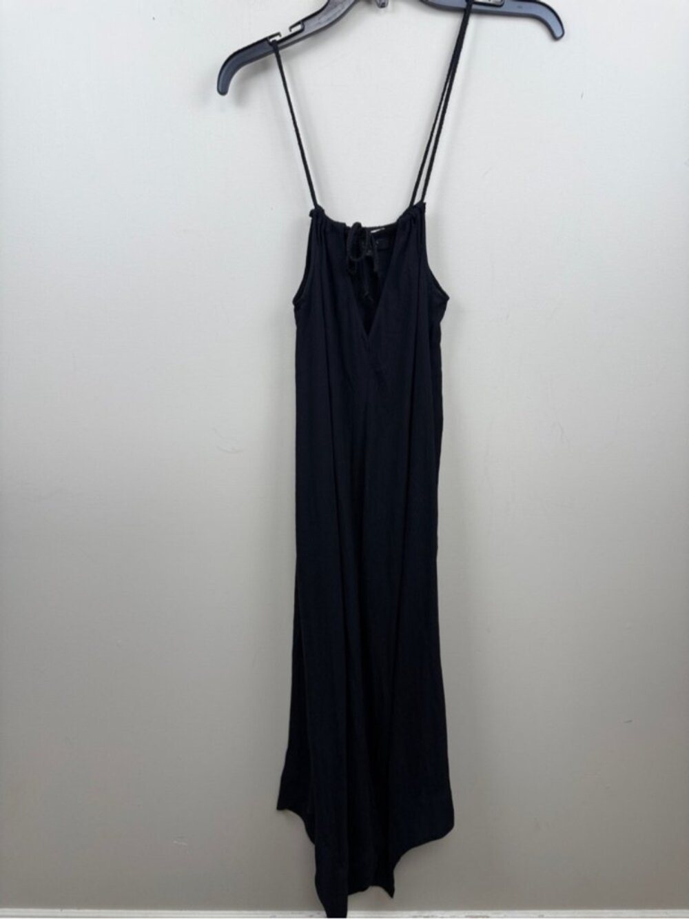 All saints lightweight Black Spaghetti-Strap Midi Dress 4
